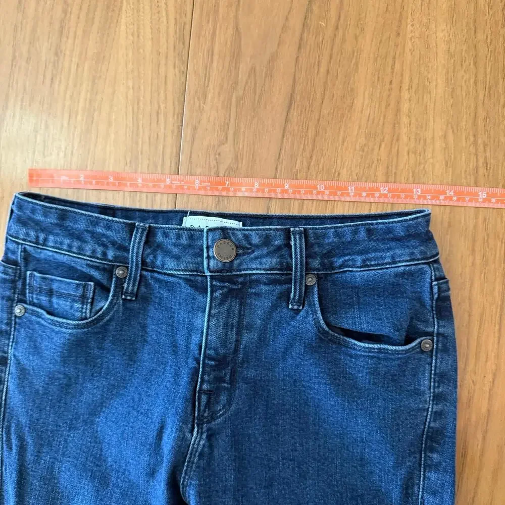 Parker Smith Crop Straight Jeans Size 2 26 Medium Wash Stretch Denim